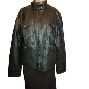 Max Studio Faux leather jacket size xl